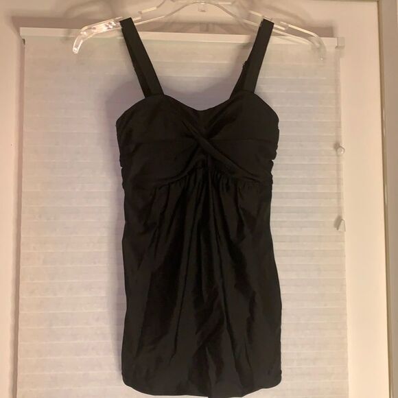 Black Padded Tankini Swim Top Small - Picture 1 of 5